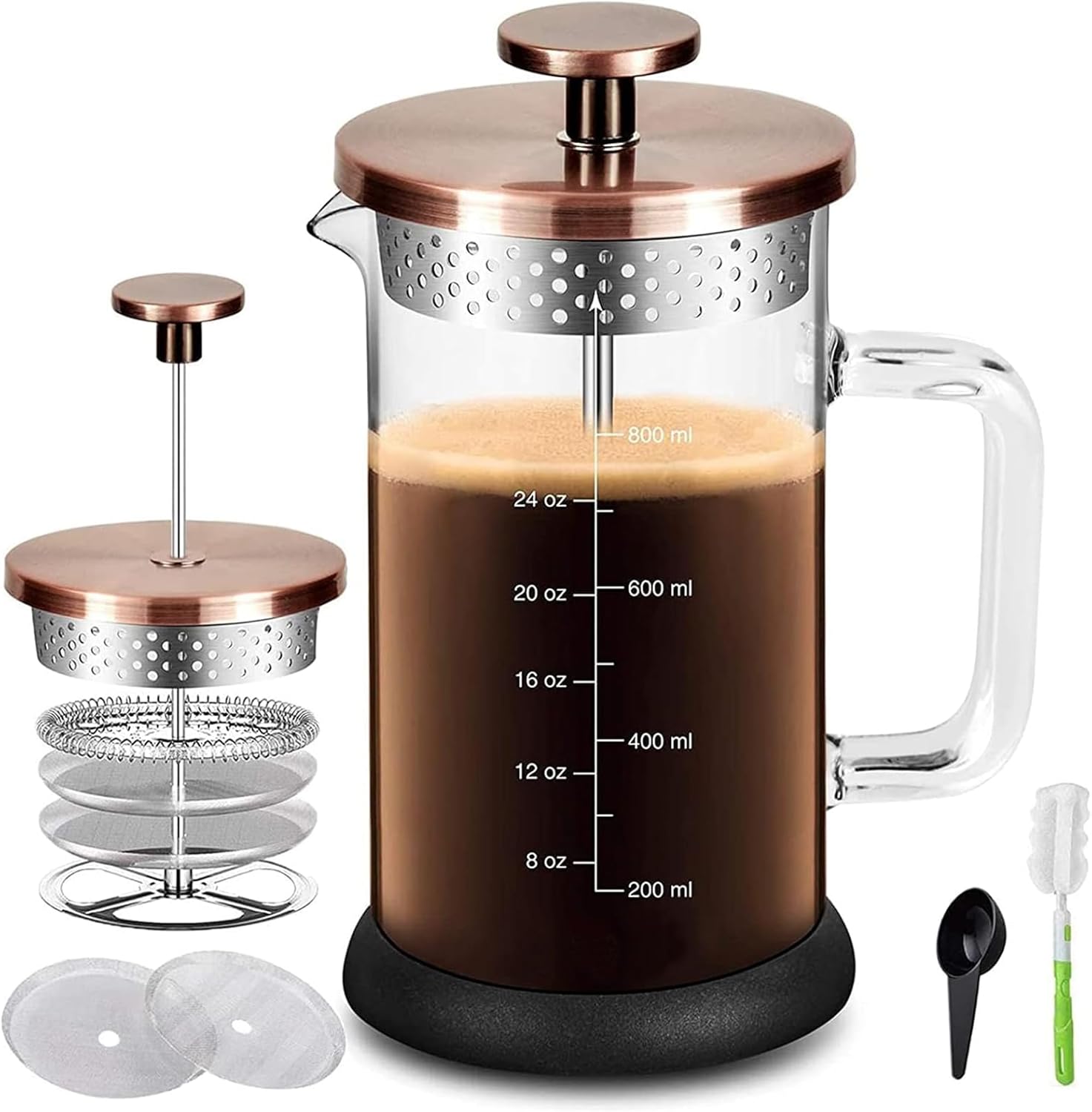 French Press Coffee Maker - French Press Coffee Maker 34oz, 4-Level