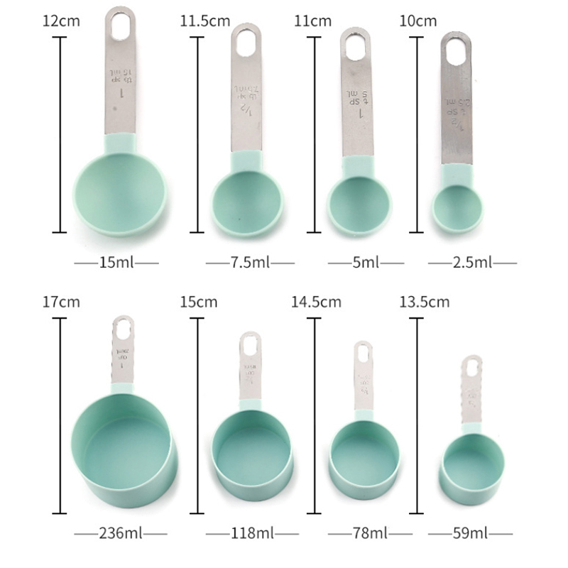 8PCS Measuring Cups Spoons Set - مراجعة Kitchen Gadgets Must Have وسعره