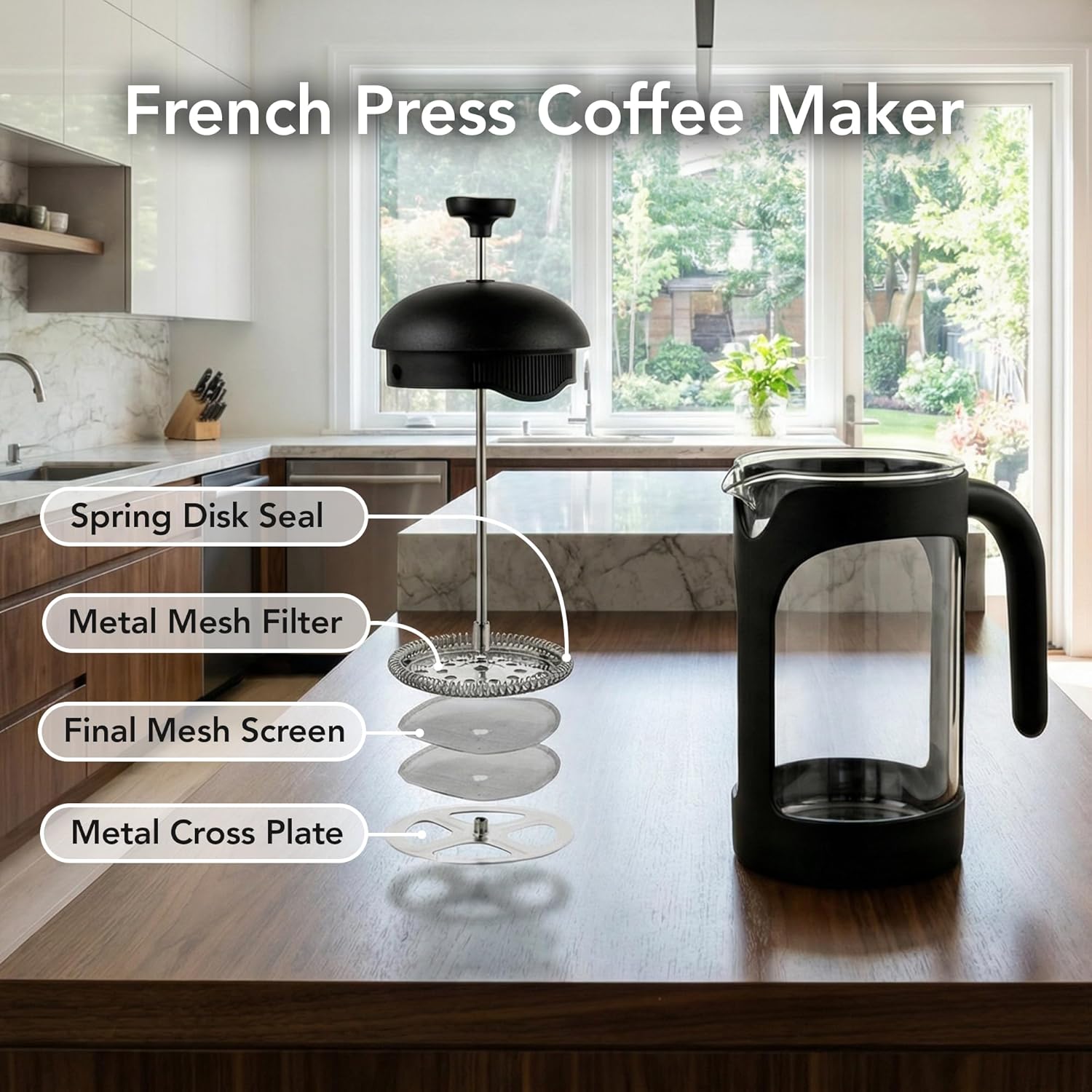 12oz French Press Coffee Maker - مراجعة French Press Coffee Maker وسعره