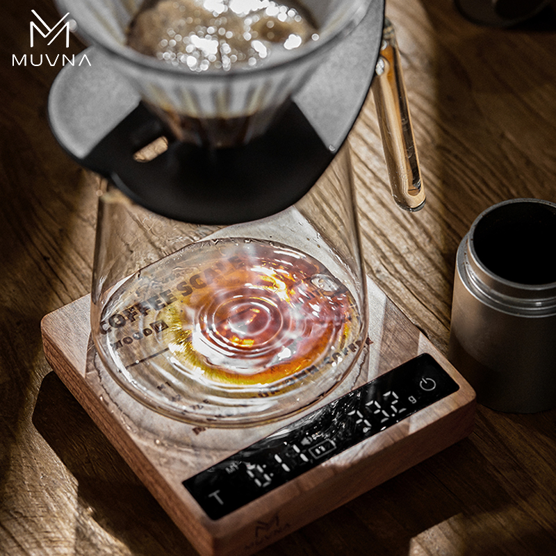 MUVNA Solid Wood Coffee Scale  - مراجعة Kitchen Timer Digital وسعره