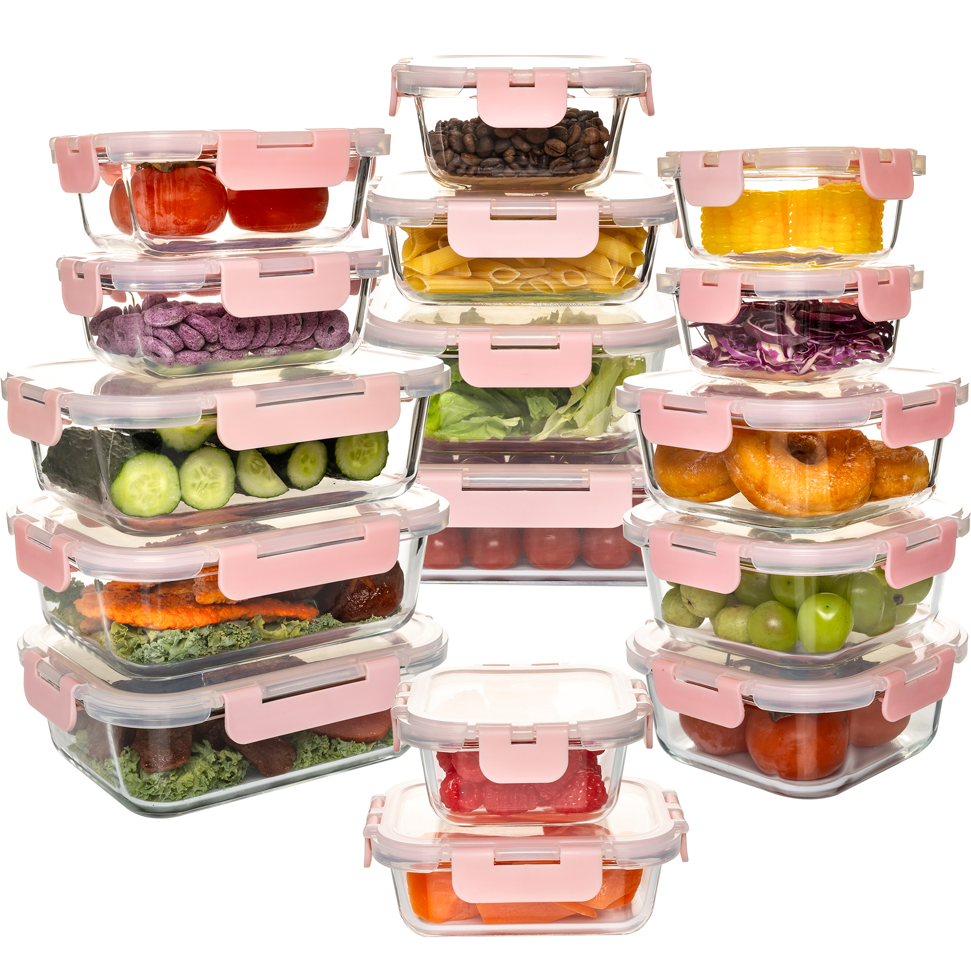 16-Piece Glass Food Storage Co - مراجعة Kitchen Gadgets Organizer وسعره