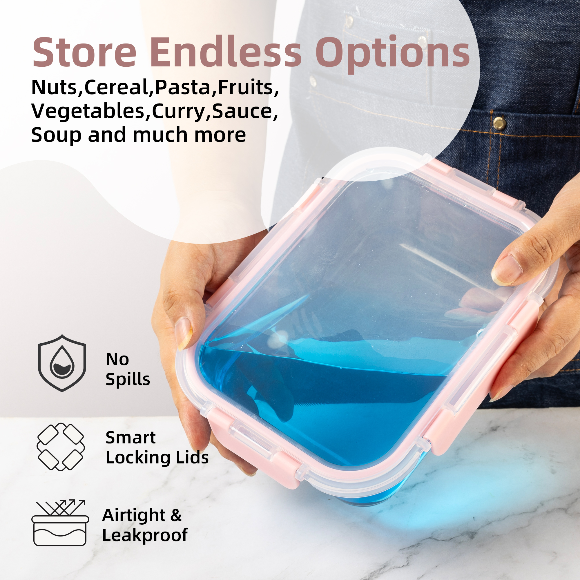 16-Piece Glass Food Storage Co - مراجعة Kitchen Gadgets Organizer وسعره
