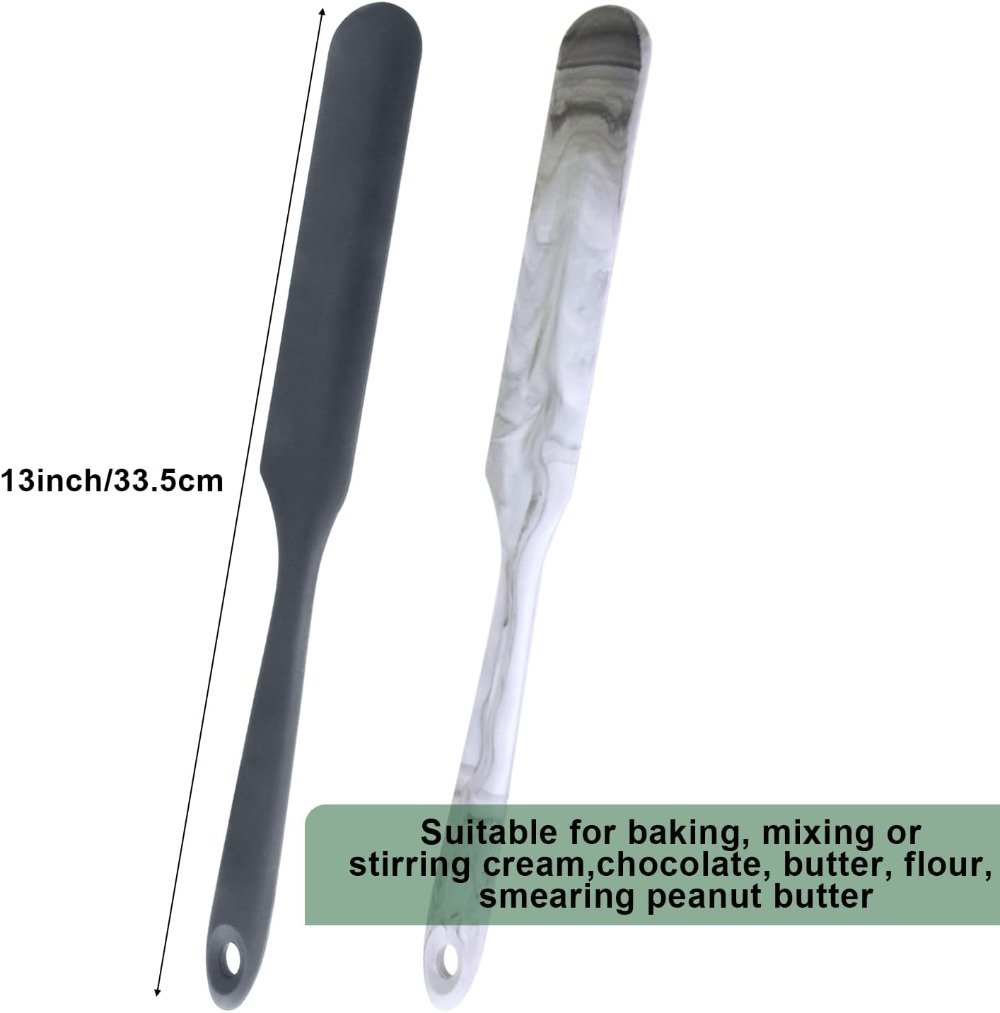 2 Pcs 13 Inch Silicone Jar Spa - مراجعة Silicone Spatula Set وسعره