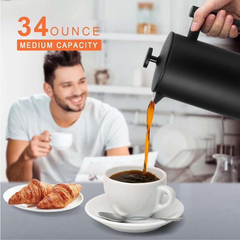 French Press Coffee Maker 34 O - مراجعة French Press Coffee Maker وسعره