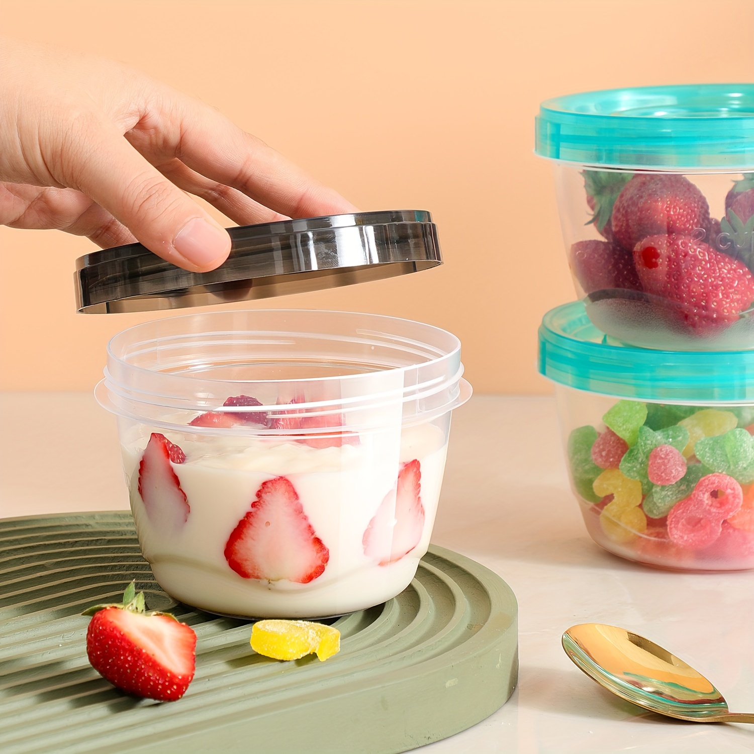 2 Transparent Sealed Food Stor - مراجعة Kitchen Gadgets Organizer وسعره