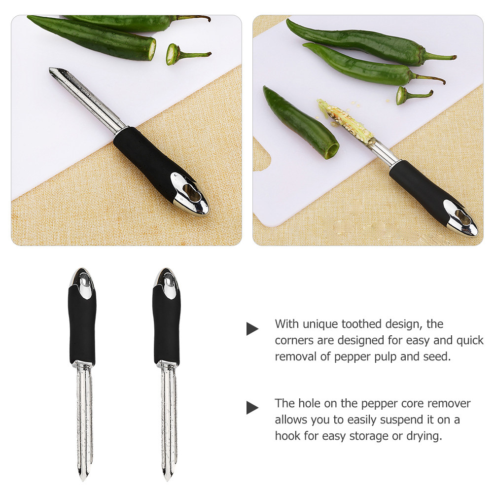2pcs Stainless Steel Pepper Co - مراجعة Cherry Pitter Tool وسعره