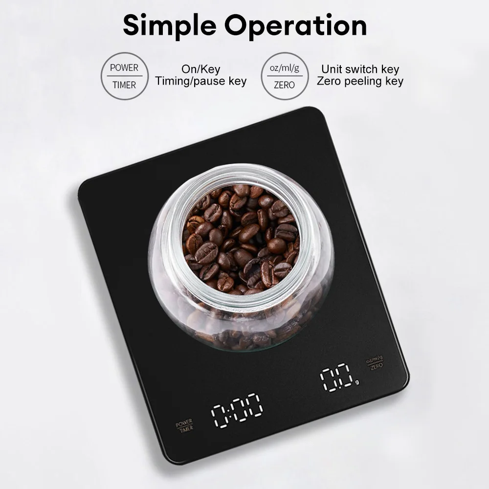 USB 3kg Digital Coffee Scale w - مراجعة Kitchen Timer Digital وسعره