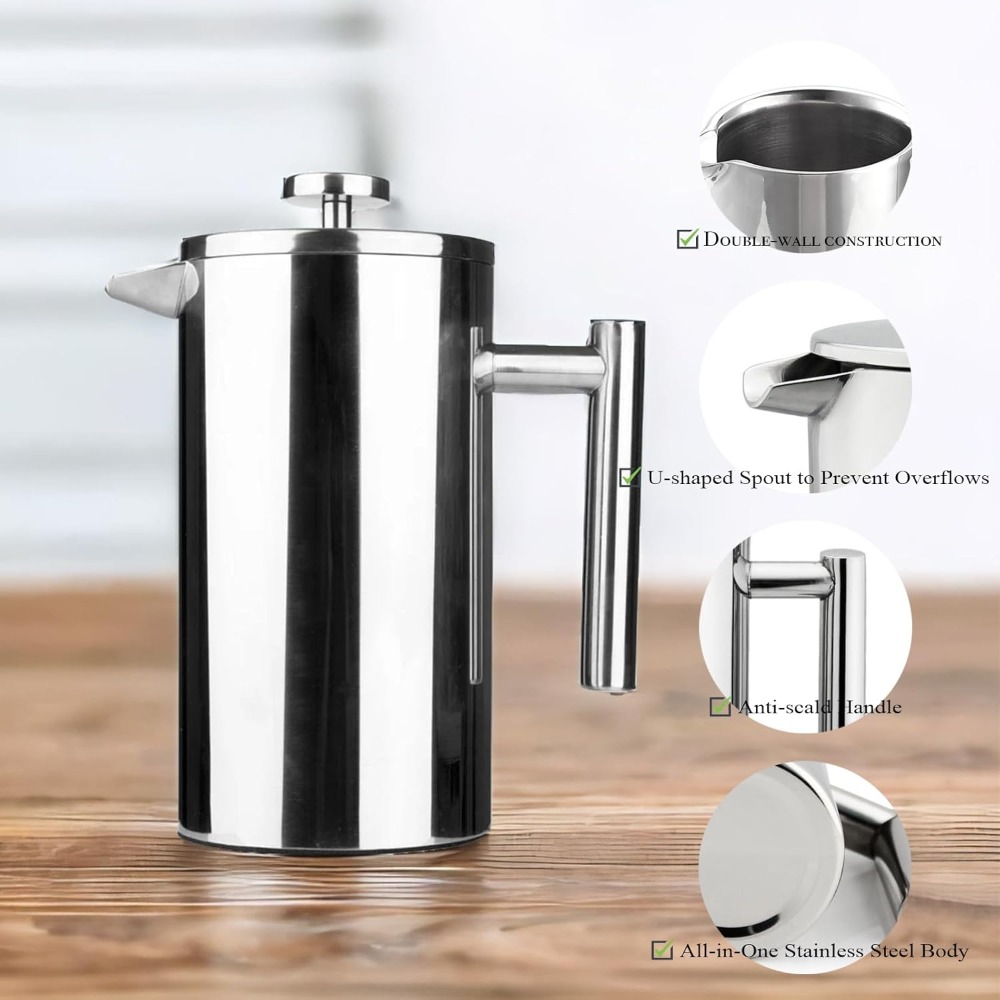 French Press Coffee Maker, 304 - مراجعة French Press Coffee Maker وسعره