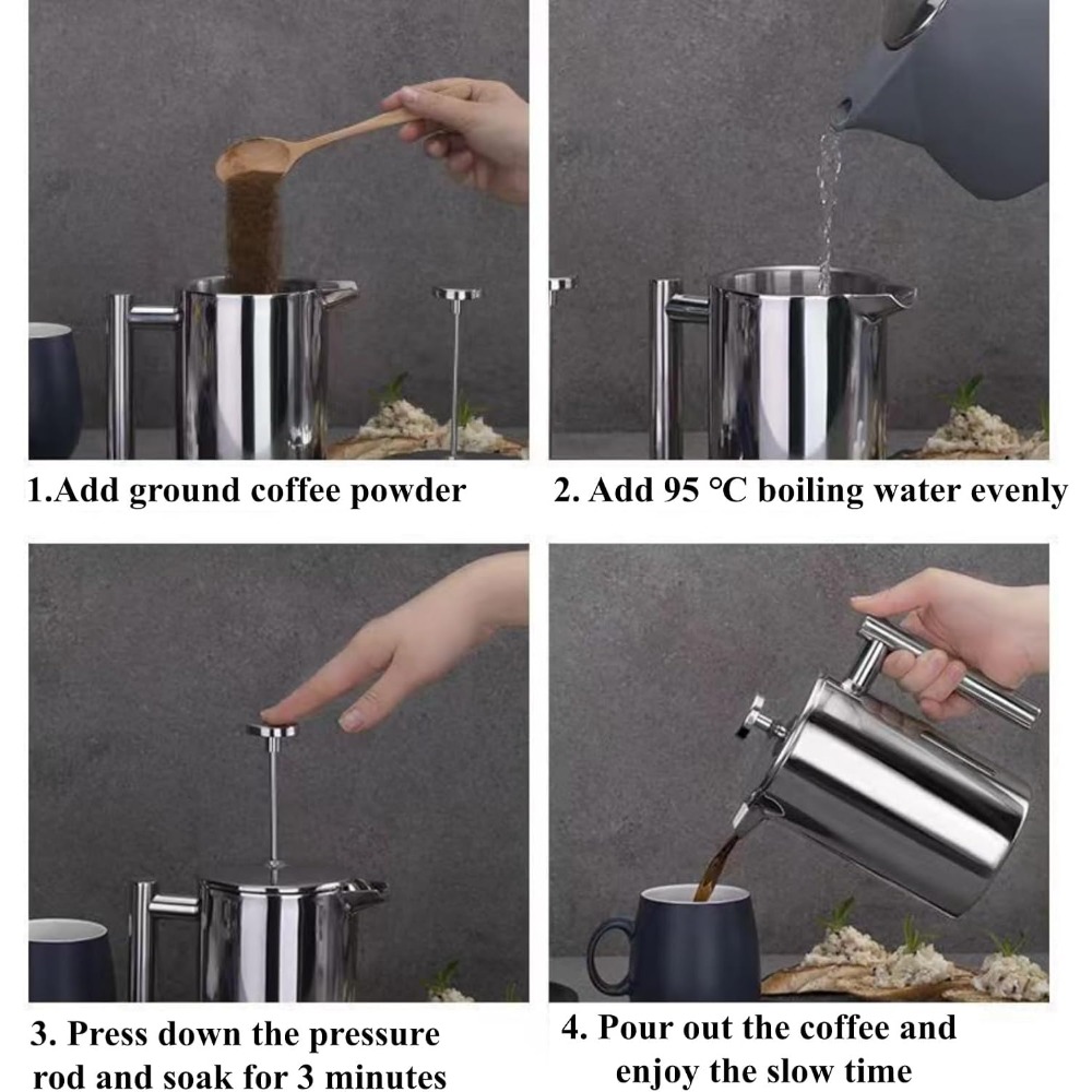 French Press Coffee Maker, 304 - مراجعة French Press Coffee Maker وسعره