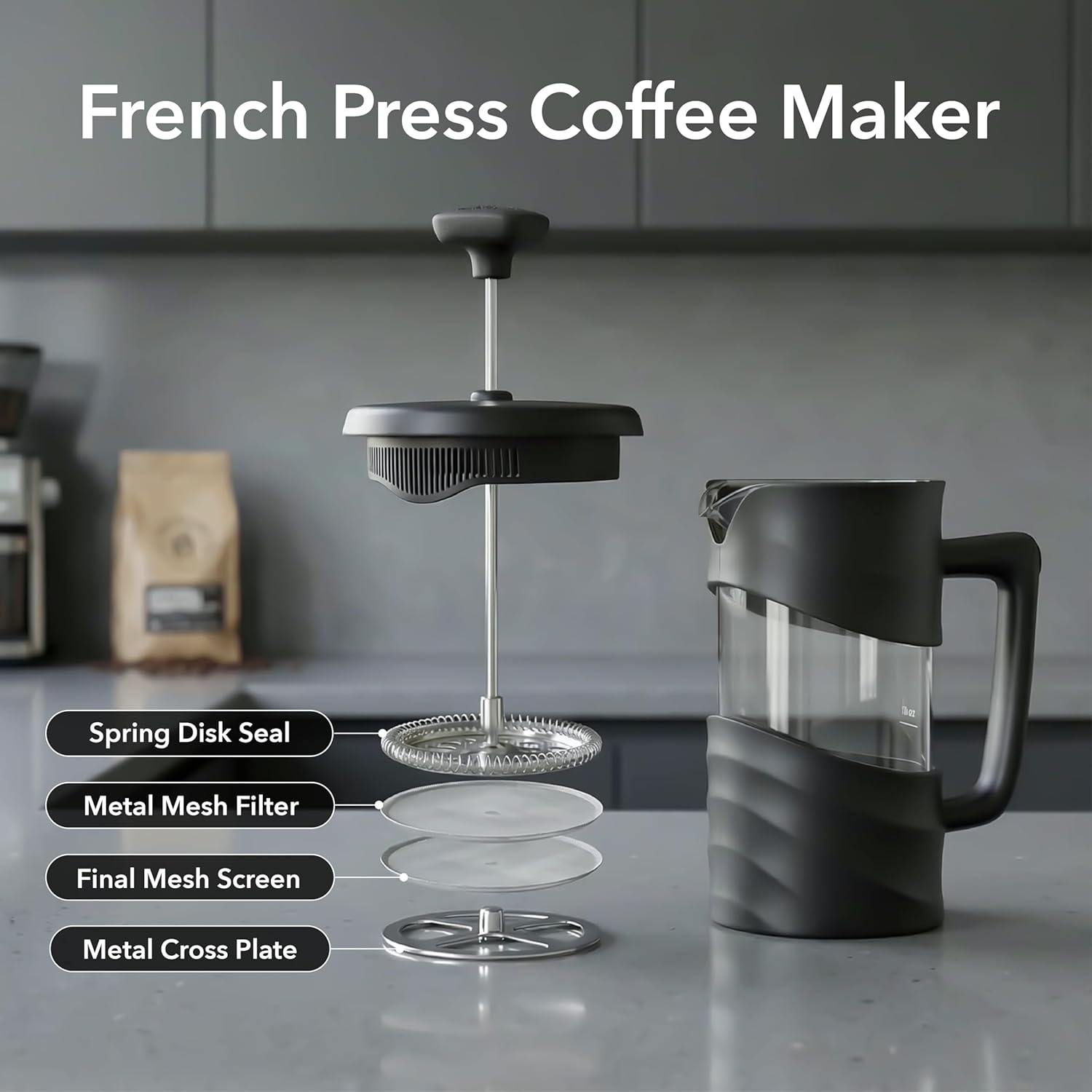 French Press Coffee Maker 20oz - مراجعة French Press Coffee Maker وسعره
