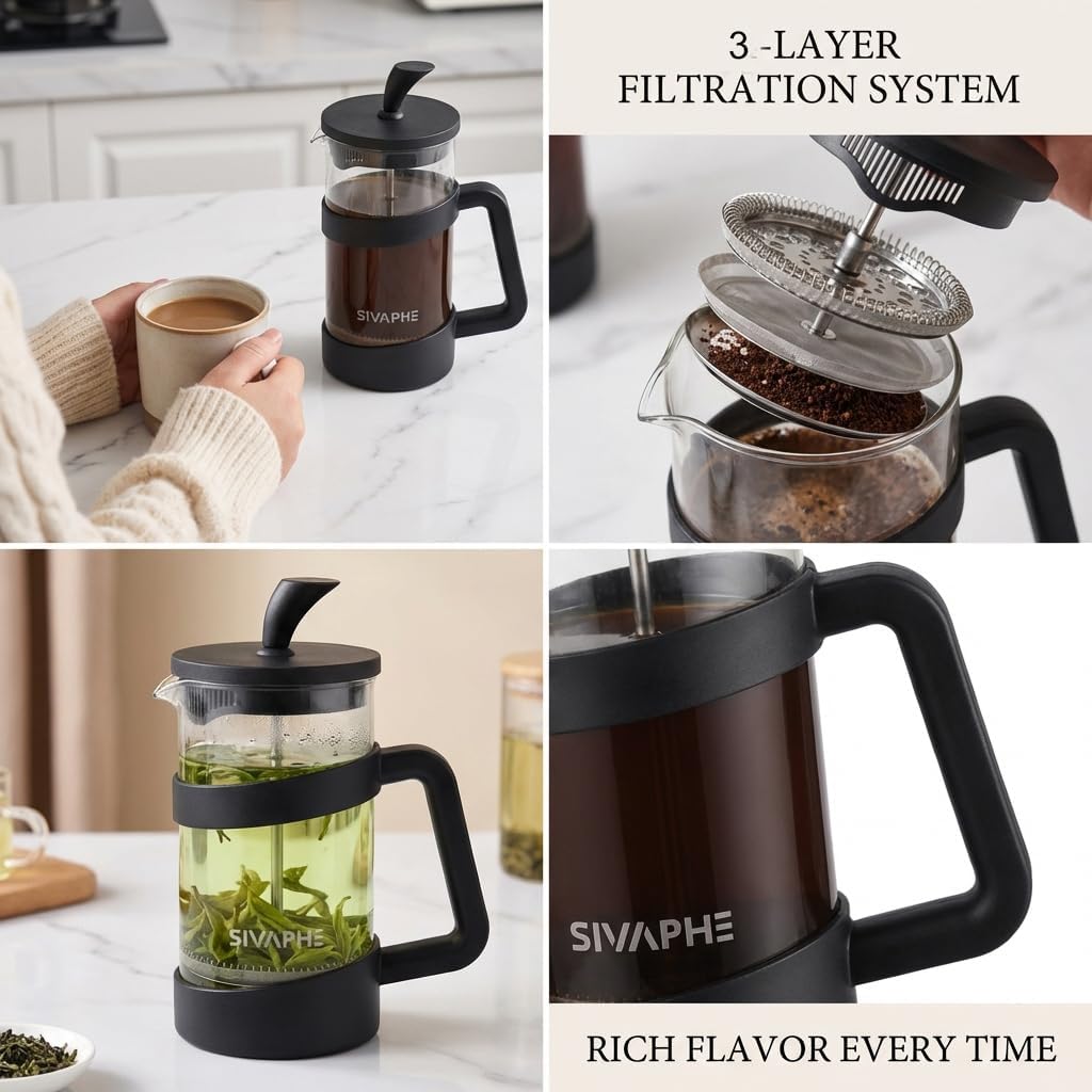 12oz French Press Coffee Maker - مراجعة French Press Coffee Maker وسعره