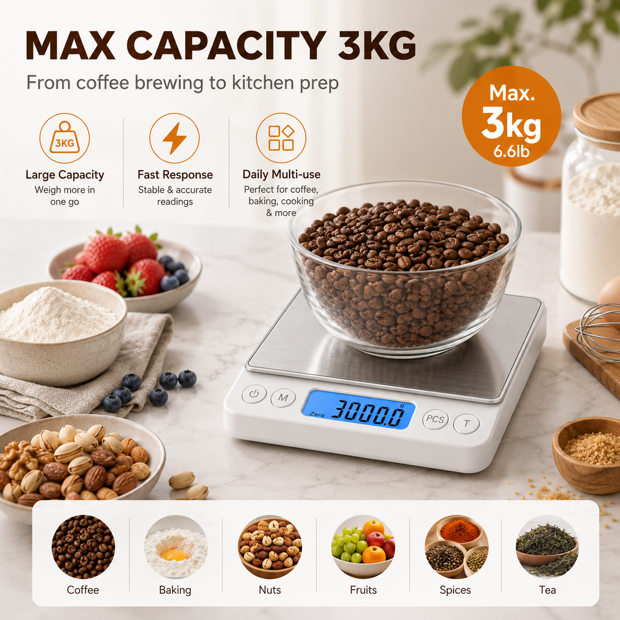 Digital Coffee Scale with Time - مراجعة Kitchen Timer Digital وسعره