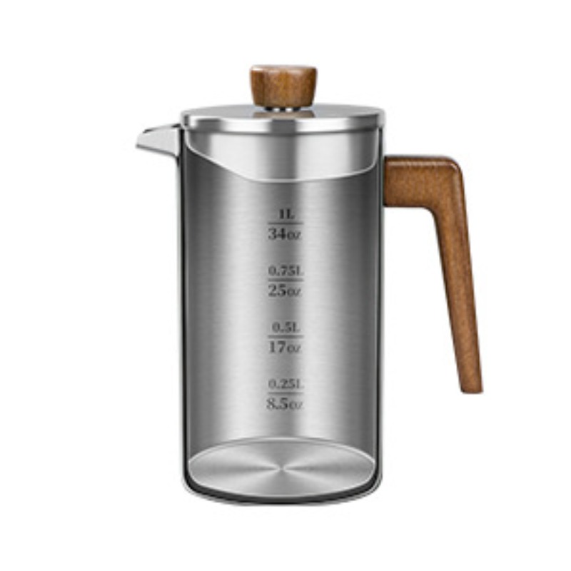 JUSTINLAU 1000ml Stainless Ste - مراجعة French Press Coffee Maker وسعره