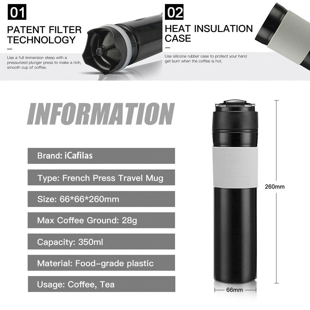i Cafilas Portable French Pres - مراجعة French Press Coffee Maker وسعره