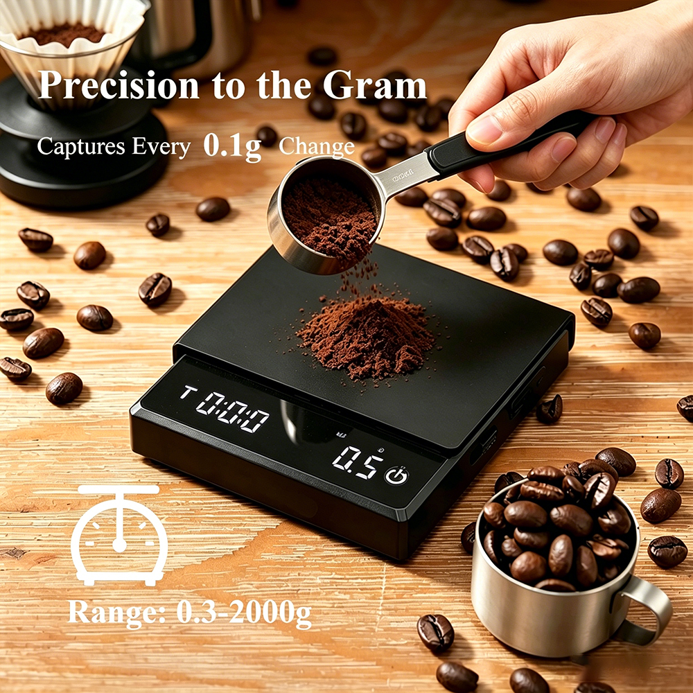 Mini Digital Coffee Scale with - مراجعة Kitchen Timer Digital وسعره