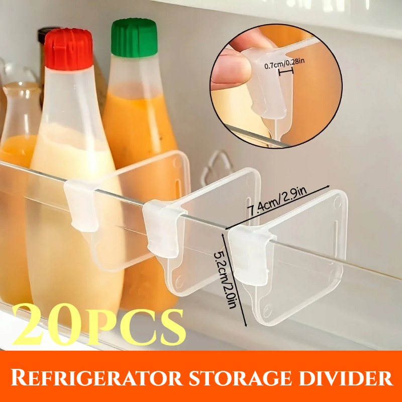 5-20PCS Sturdy Clear Refrigera - مراجعة Kitchen Gadgets Organizer وسعره