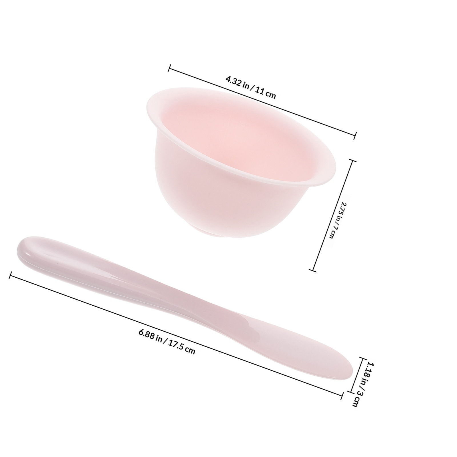 1Set Silicone Face Mask Bowl a - مراجعة Silicone Spatula Set وسعره