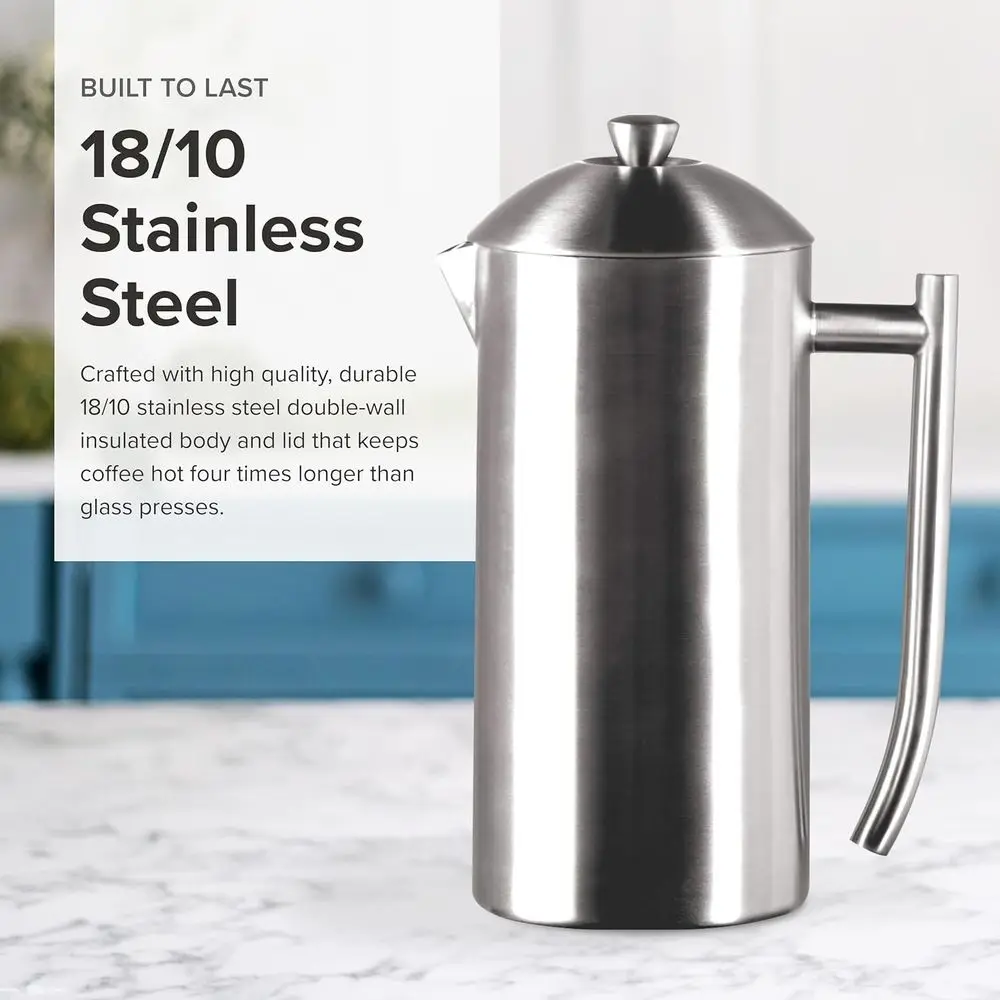 23-Ounce Stainless Steel Frenc - مراجعة French Press Coffee Maker وسعره