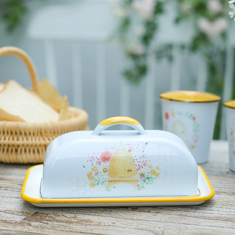 Menschy Enamel Butter Dish Che - مراجعة Kitchen Gadgets Organizer وسعره