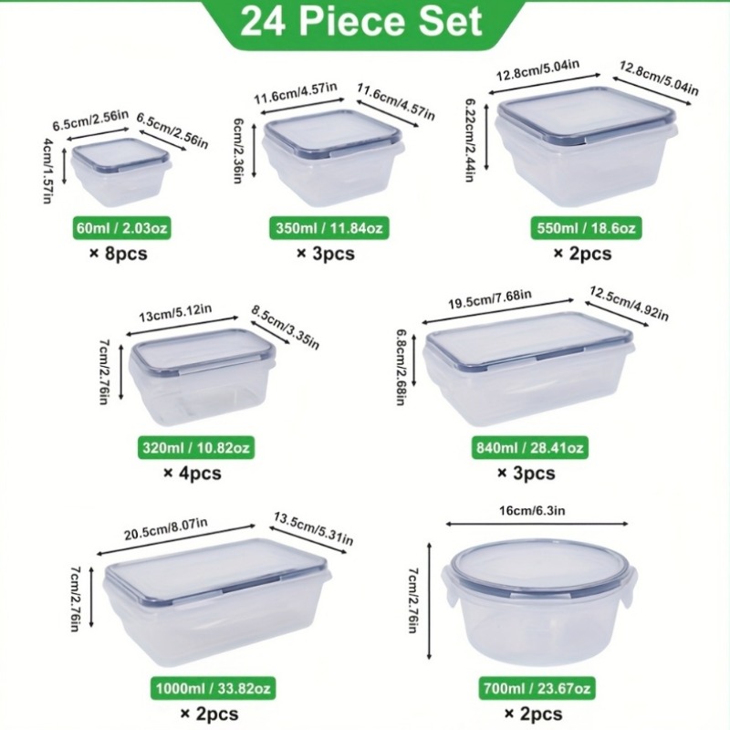 48PCS BPA-Free Food Storage Se - مراجعة Kitchen Gadgets Organizer وسعره