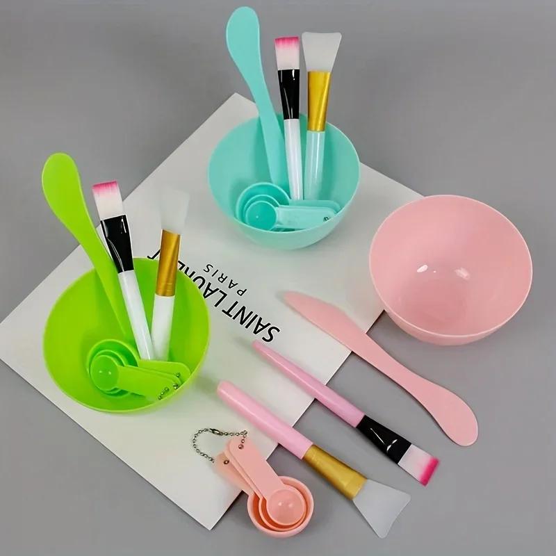 Face Mask Mixing Bowl Set, 7 I - مراجعة Silicone Spatula Set وسعره