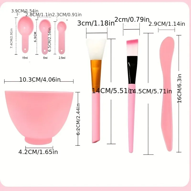 Face Mask Mixing Bowl Set, 7 I - مراجعة Silicone Spatula Set وسعره