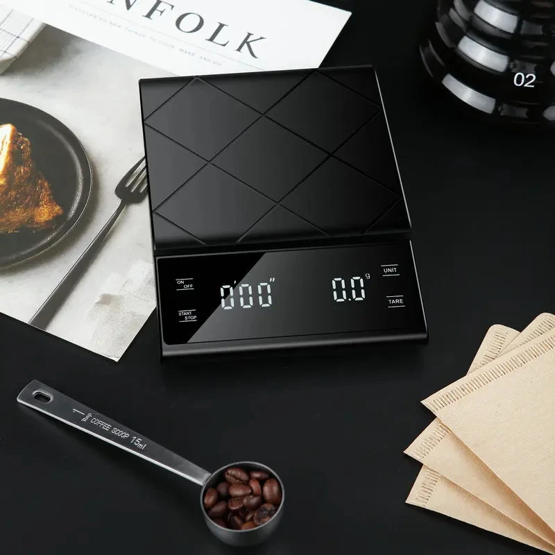 3kg/0.1g Coffee Scale With Tim - مراجعة Kitchen Timer Digital وسعره