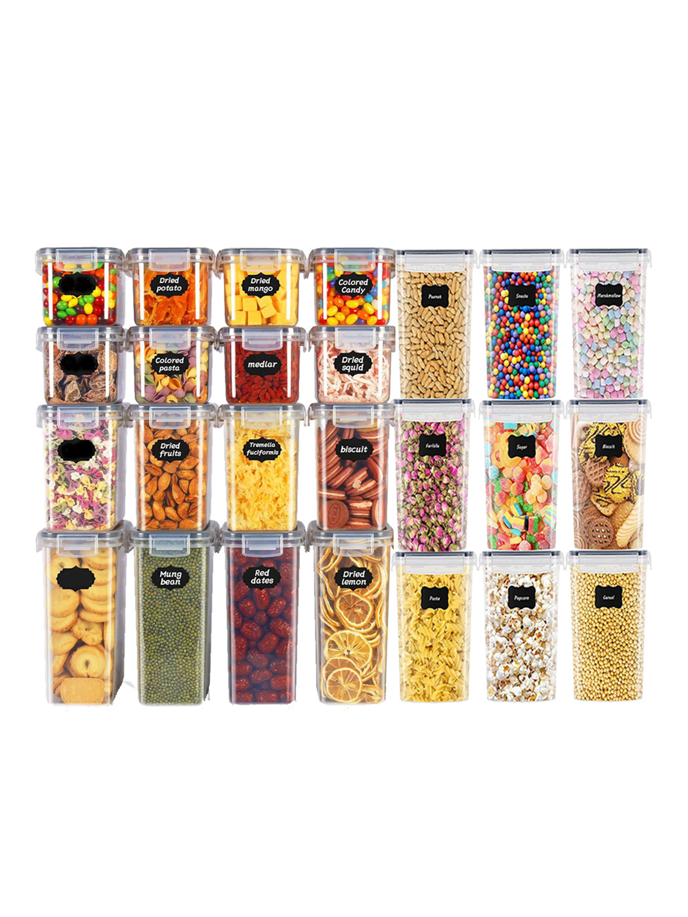 48pcs,Sealed food storage cont - مراجعة Kitchen Gadgets Organizer وسعره
