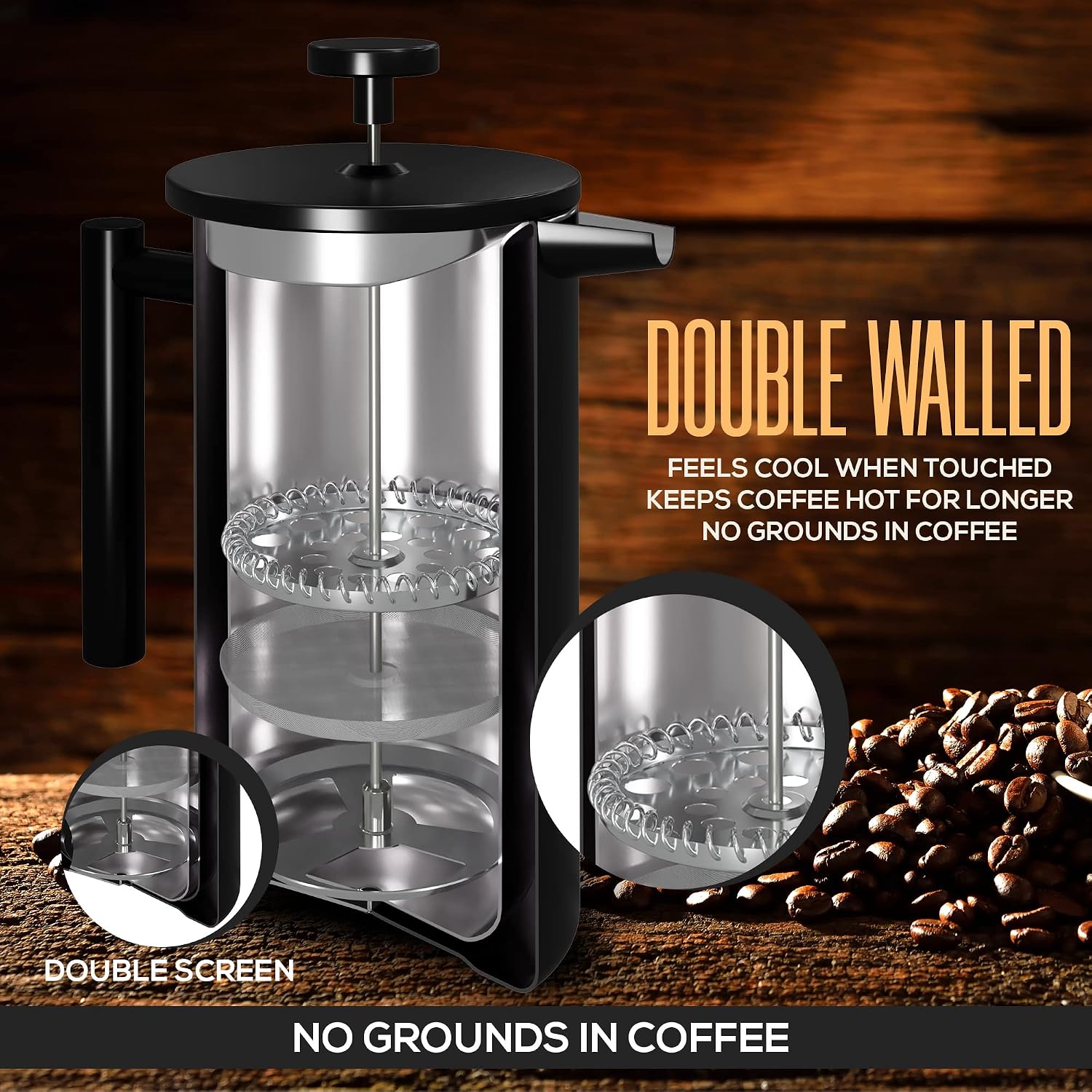 Double Wall Insulated French P - مراجعة French Press Coffee Maker وسعره