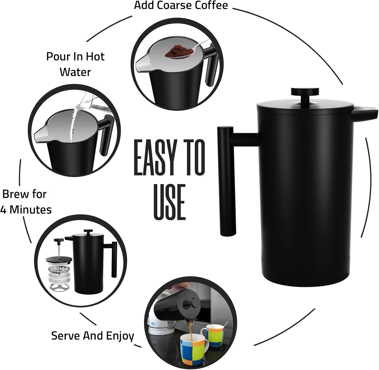 Double Wall Insulated French P - مراجعة French Press Coffee Maker وسعره