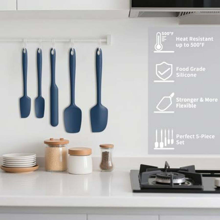 Silicone Spatula Set of 5, Hig - مراجعة Silicone Spatula Set وسعره